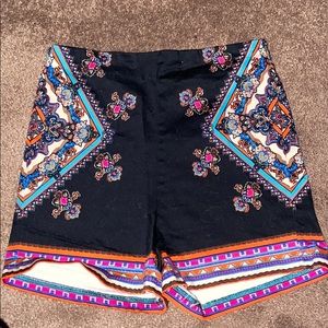 Black multi color shorts. Excellent condition